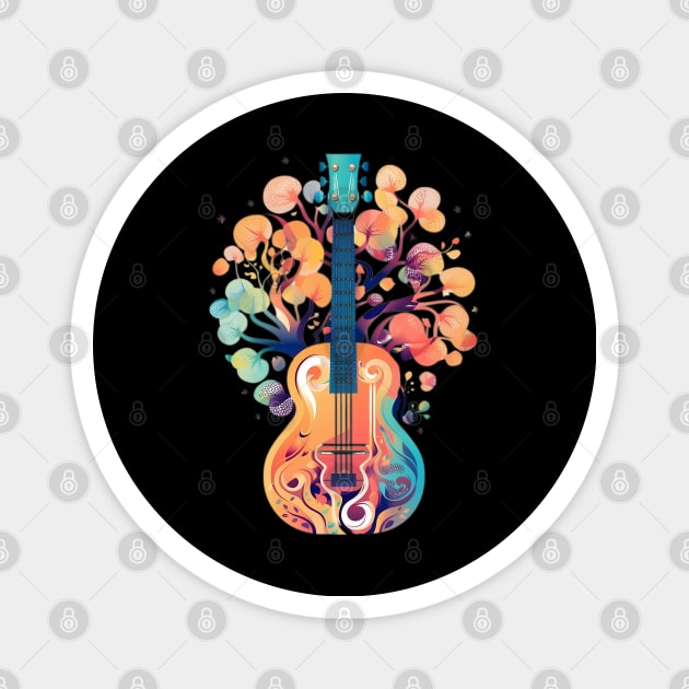 Acoustic Guitar Tree Of Life Guitar Player Nature Guitarist Magnet by GraphGeek